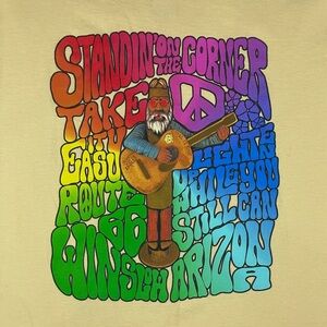 Vintage Style Eagles Take It Easy Route 66 Winslow Arizona Tee XL